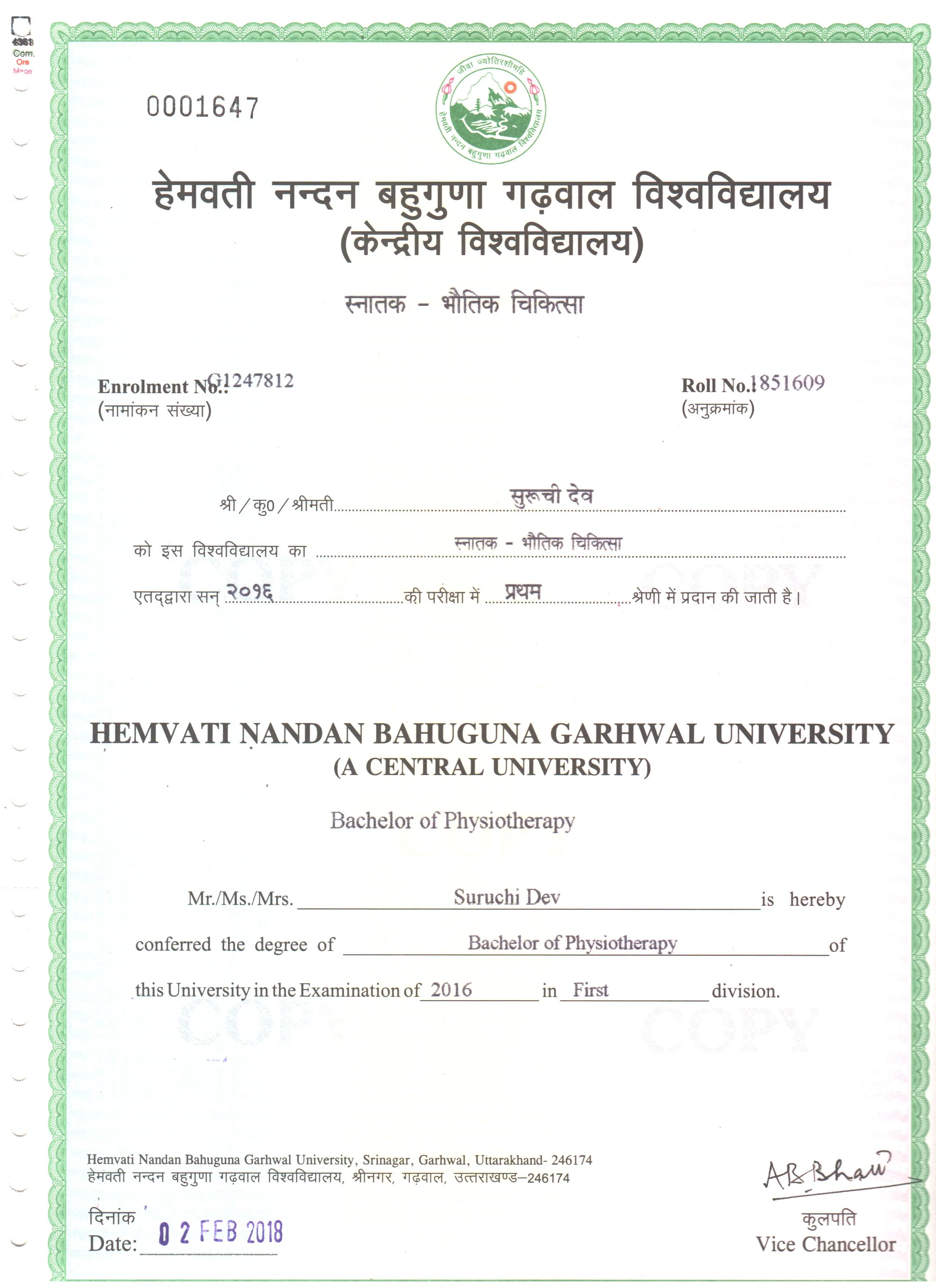 BPT Degree